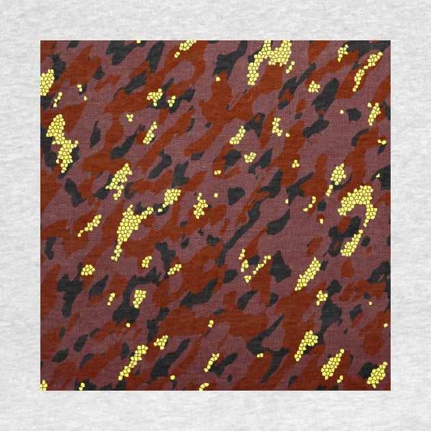 Camouflage - Brown and burgundy by Tshirtstory